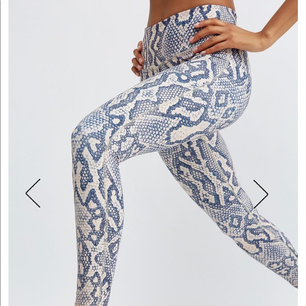 Varley Bronson 7/8 snake print leggings